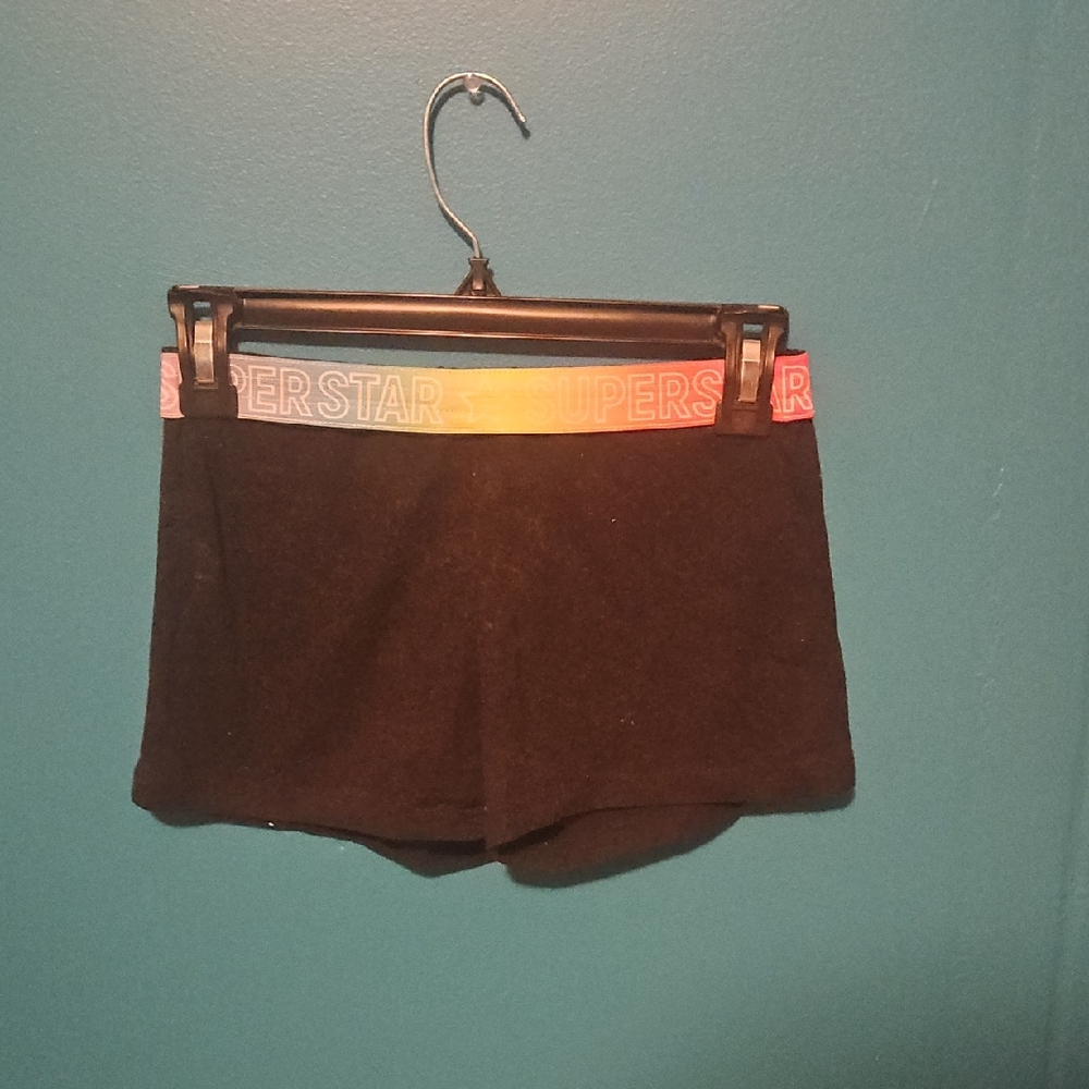 wonder nation Black Shorts with Rainbow Waistband